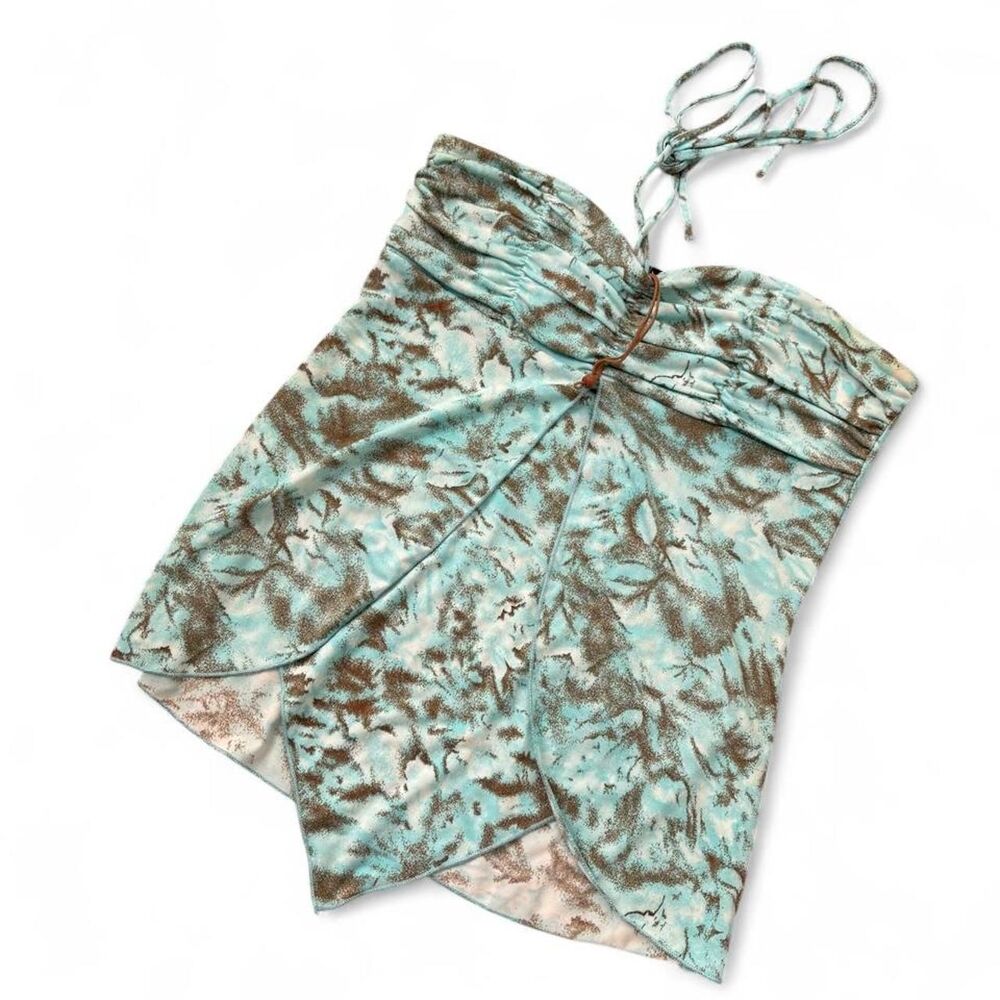 Venus Women's Blue and Green Crop-top